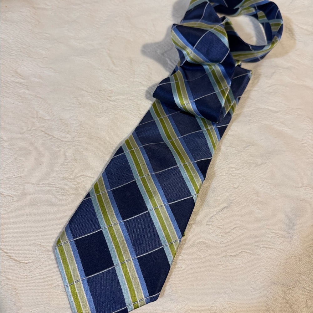 Ted Baker Blue Green Tie Silk USA